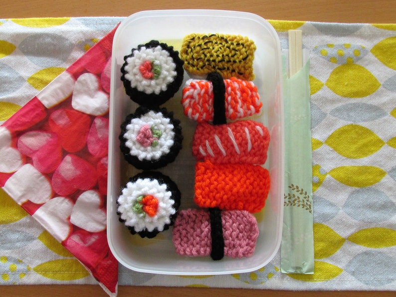 She Knit a Sushi Set and You Can Too! Four Knit Sushi Patterns To Choose From ...