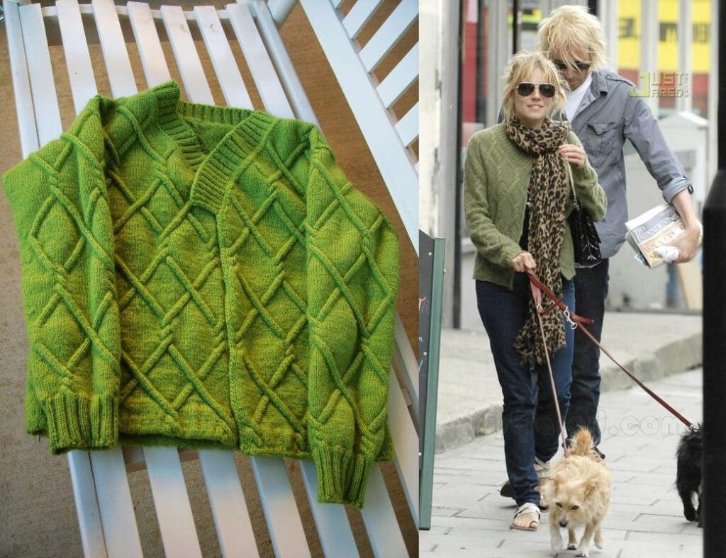 Daughter Falls In Love With Sienna Miller's Sweater, Mom Knits It From Scratch!