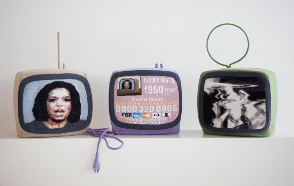 Esmé Valk's Triptych of Knitted Televisions Inspired By a Sad Story ...