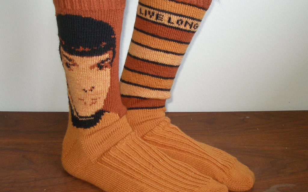 Knitted Spock Socks – A True Classic! Bonus: Free Star Trek Charts!