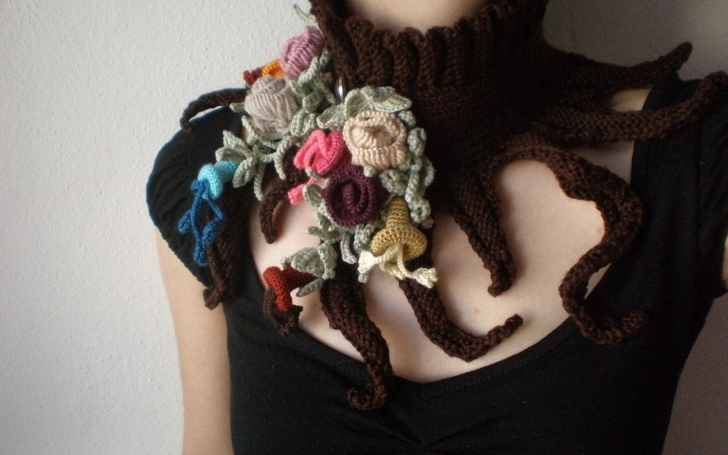 Knit & Crochet Scarflette by Irregular Expressions