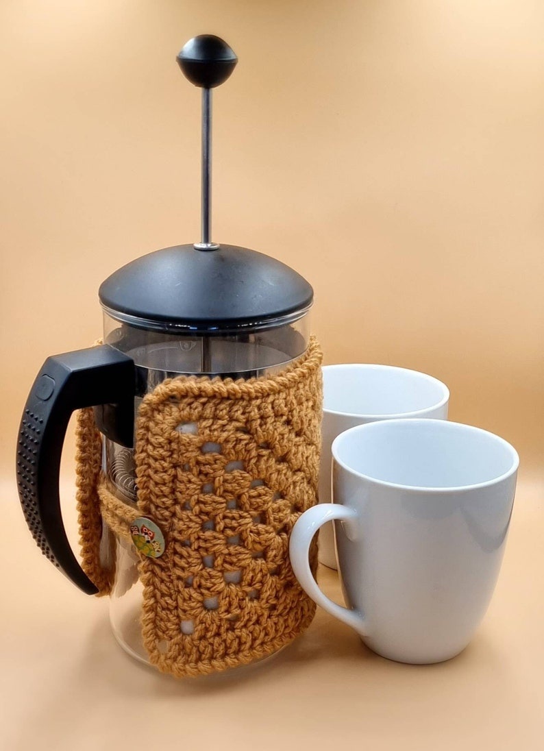 Keep Your Coffee Hot: Five French Press Cozy Patterns For Knitters & Crocheters