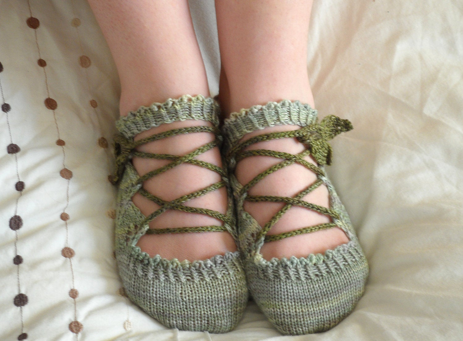 Knit a Pair of Delicate Elven Slippers Designed By Joy Gerhardt