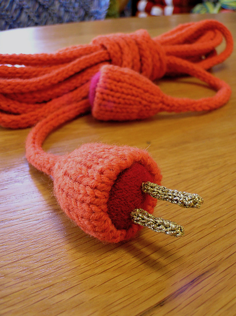 It's a Knitted Orange Extension Cord