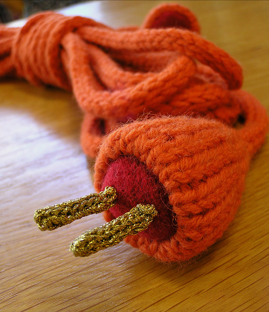 It's a Knitted Orange Extension Cord