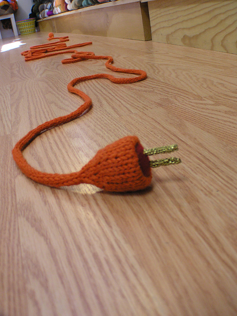 It's a Knitted Orange Extension Cord