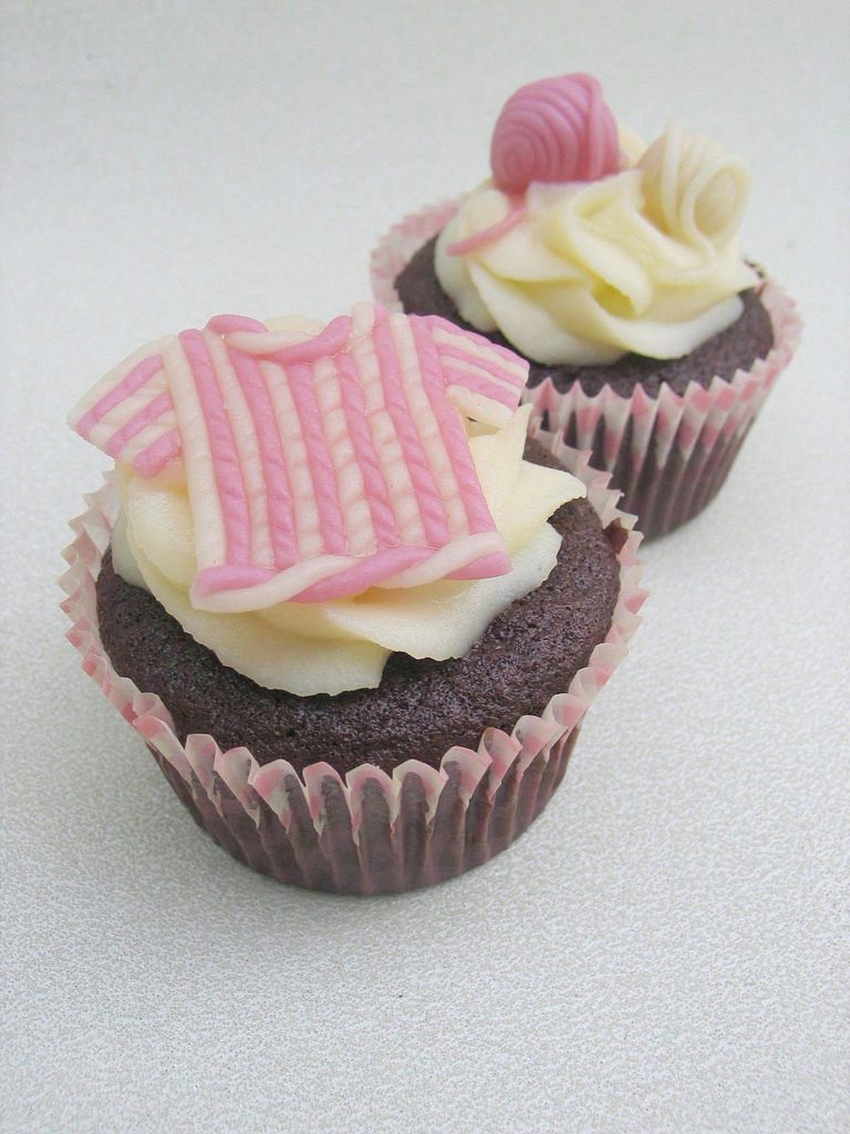 Her Cute Cupcakes Wear Tiny Knitted Sweaters - They're Edible!