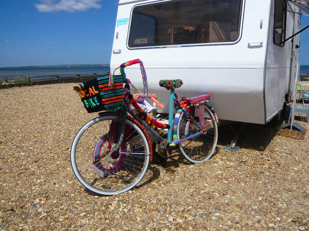 Yarn Bombed Bike - So Colorful!