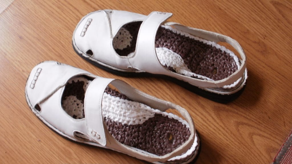 Genius Orthotics Crocheted With Recycled Plastic Bags, aka Plarn!