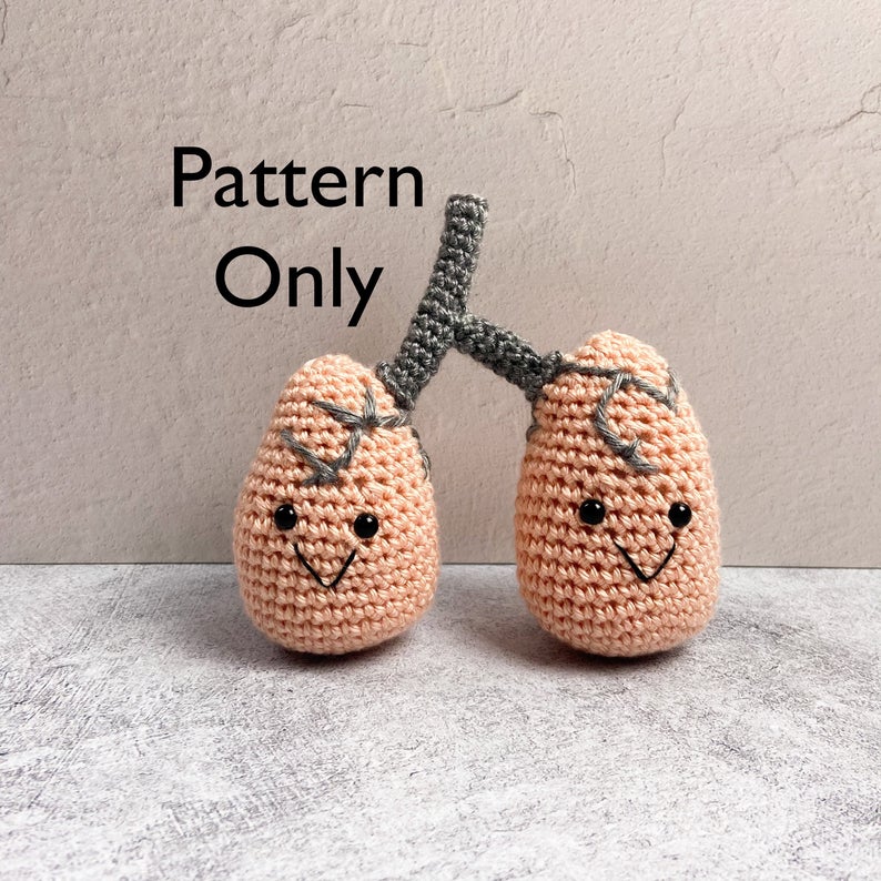 crochet lungs pattern #crochet