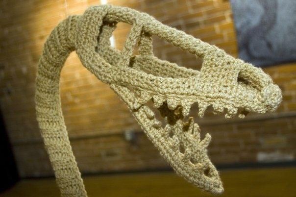 Crochet Raptor Skeleton by knittingneedle