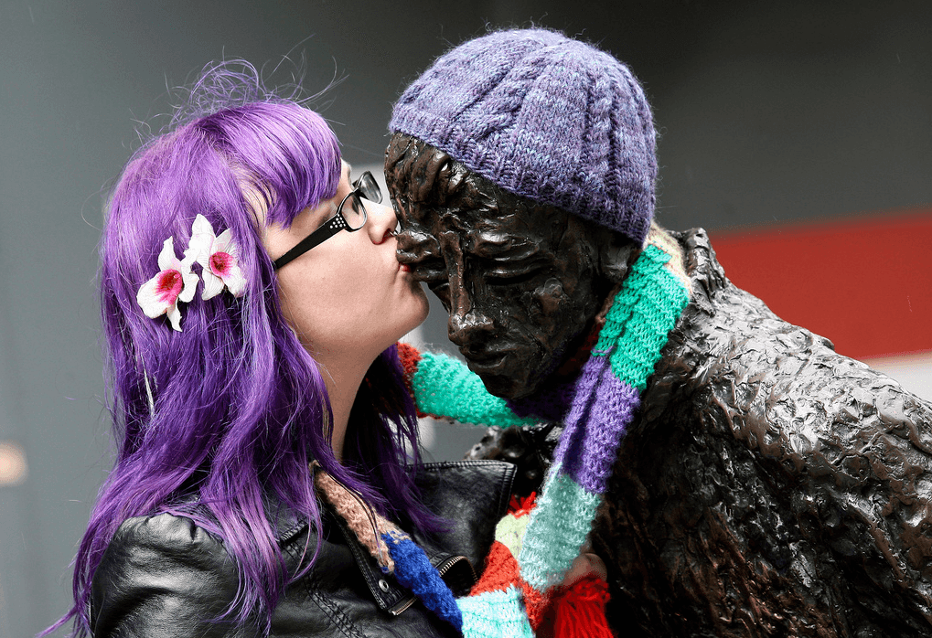 Yarn Bombing Outside Waterfront Hall, Belfast