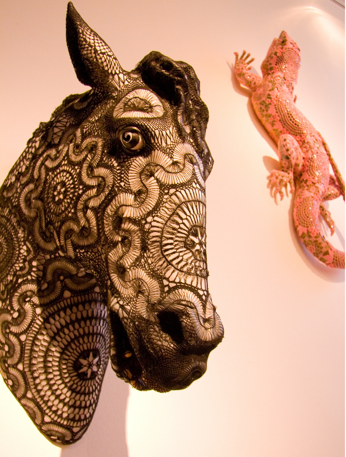 Crocheted Lace Horse by Joana Vasconcelos https://wp.me/pjlln-Jl
