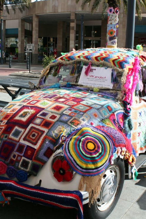 VW Bug Yarn Bomb Spotted in Australia