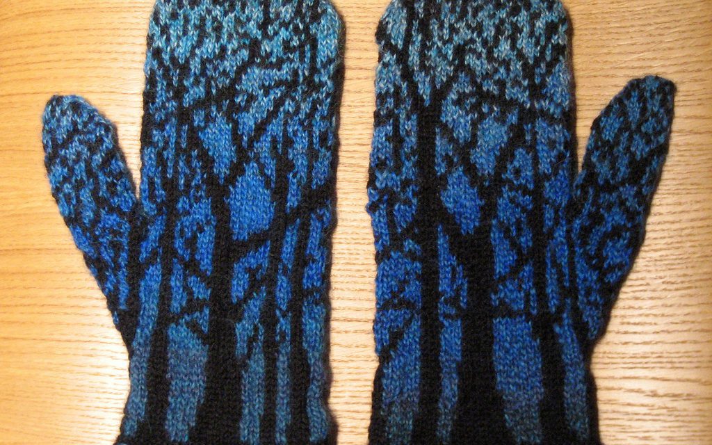 Knit a Pair of Beautiful ‘Deep In The Forest’ Tree Mittens