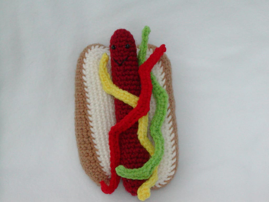 She Crocheted a Hot Dog Amigurumi!
