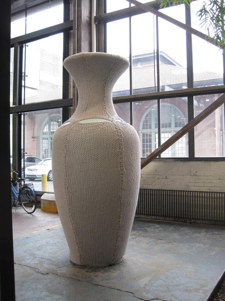 Knit Cozy For a BIG Vase!