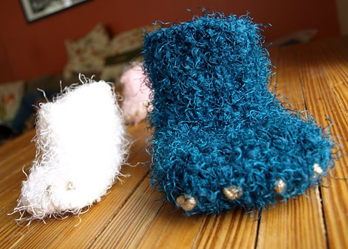 Knit a Pair of Yeti Monster Baby Booties!