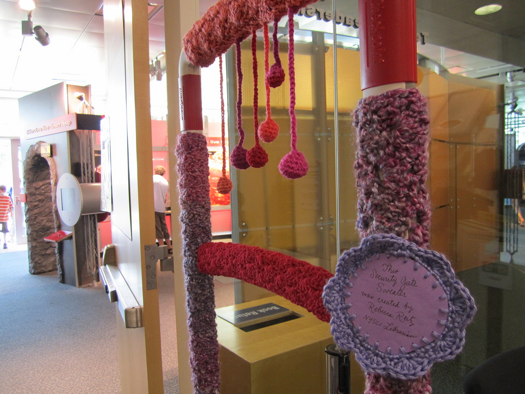 They Yarn Bombed This Library's Security Check!
