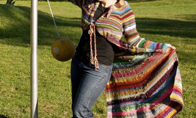 She Knit an Amazing Top-Down Technicolor Hoodie Sweater in Just 8 Weeks!
