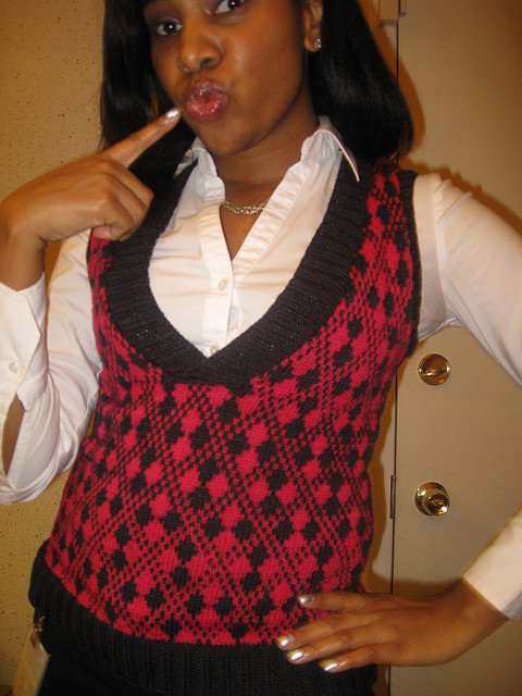 Deep V Argyle Vest Knit By Shamekaknits ... I'd Wear This 8 Days a Week