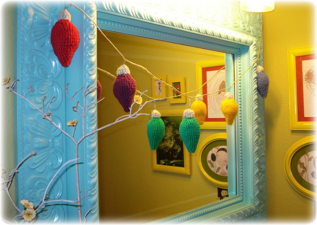 She Crocheted Vintage Christmas Bulb Ornaments - So Lovely!
