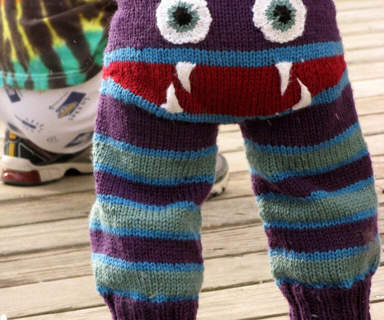 Knit a Pair of Monster Bum Pants! Get the Pattern FREE!