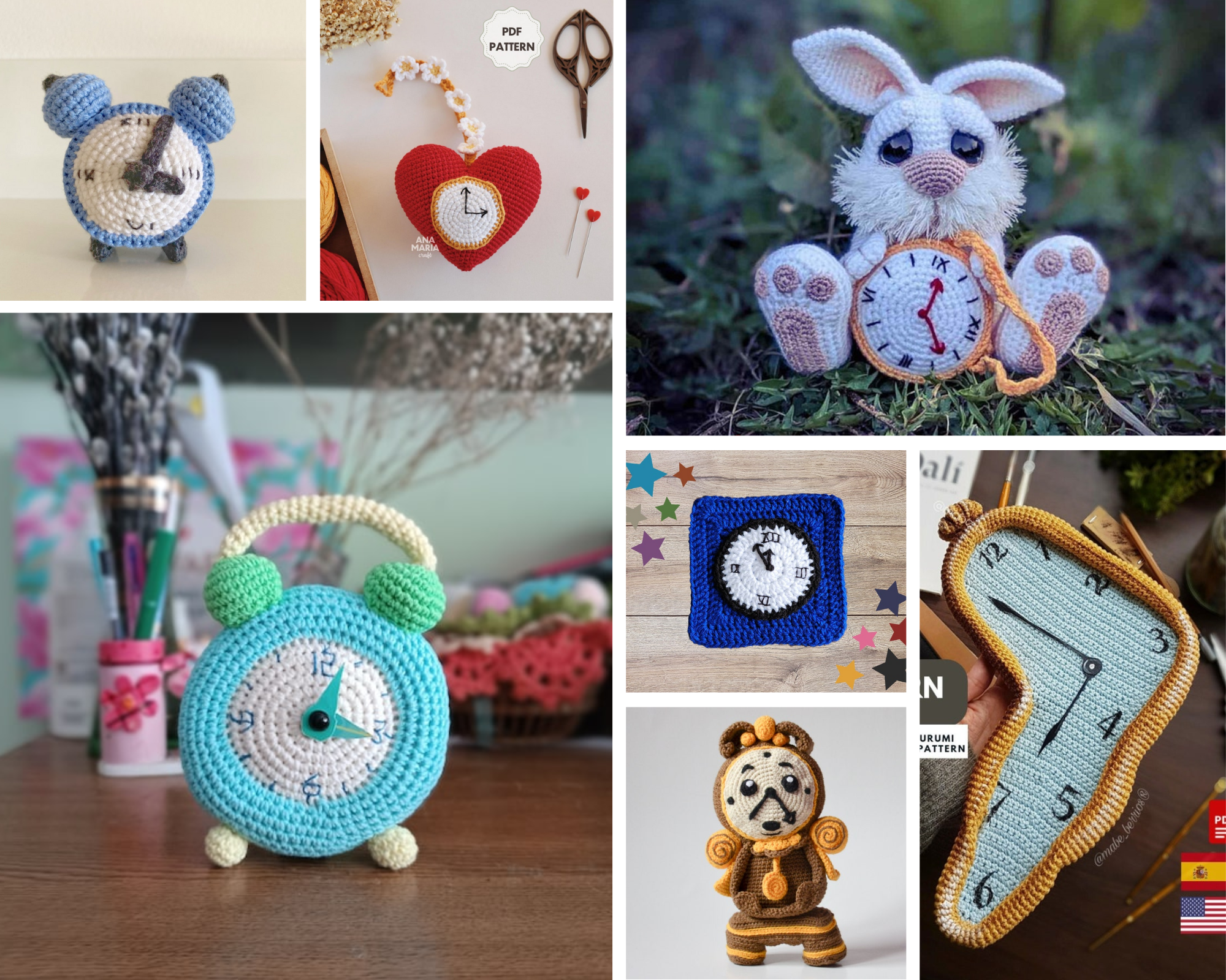 Crochet A Unique Timepiece: 9 Creative Clock Patterns ⏰ - KnitHacker ...
