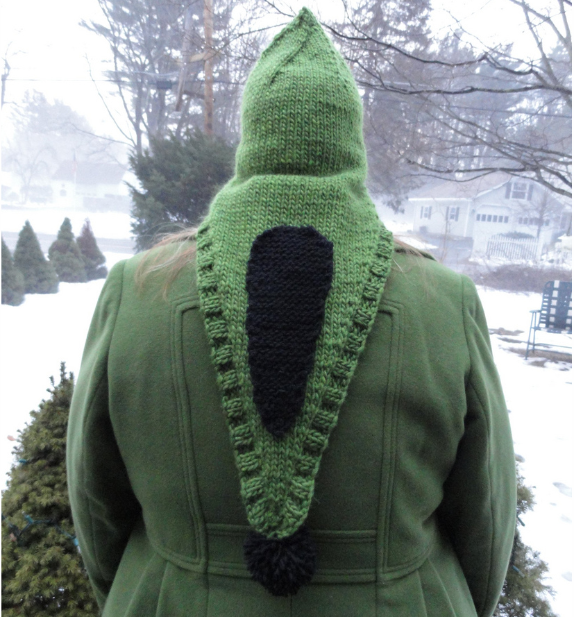 She Knit an Exclamation Point Hat!