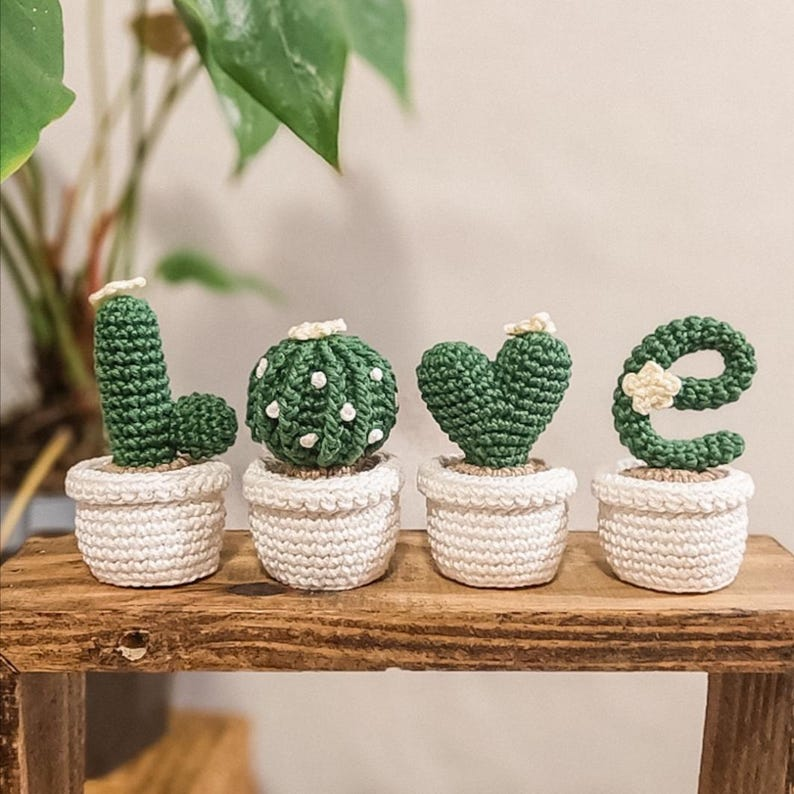 'Tis The Season! 4 Adorable Patterns To Crochet a Galentine's Cactus