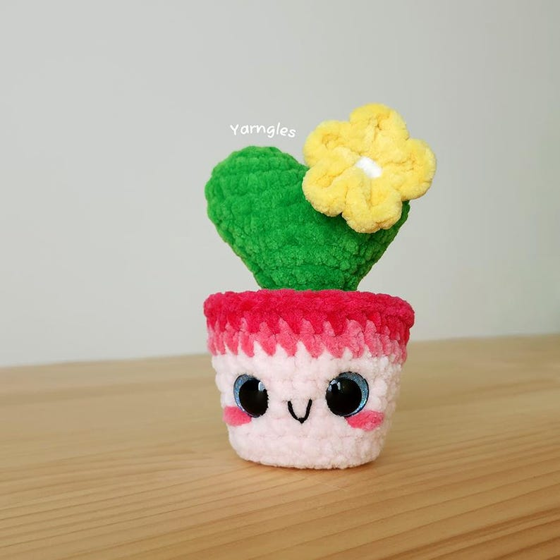 'Tis The Season! 4 Adorable Patterns To Crochet a Galentine's Cactus