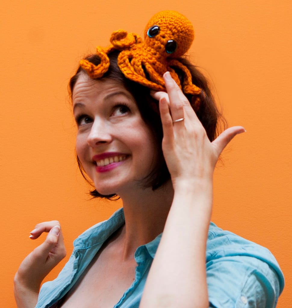 She Wore An Adorable Octopus Amigurumi Fascinator ... Get the Pattern To Make One!