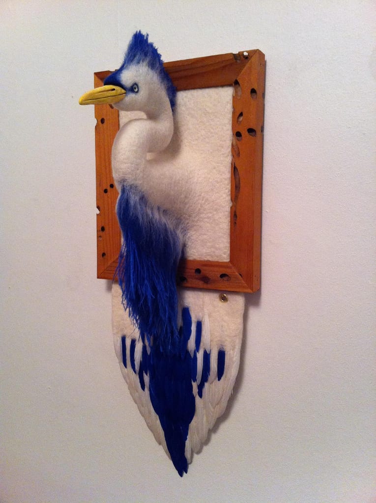 Felted Crane and Egret By Zoë Williams