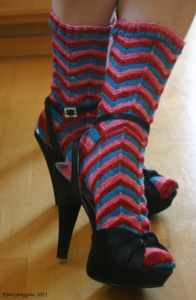 Knitted Jaywalker Socks By KnittyMuggins, FREE Pattern