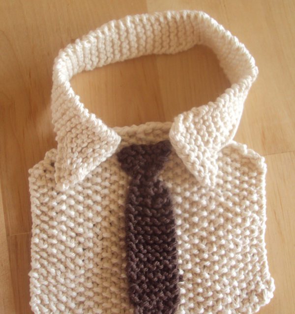 Adorable Shirt & Tie Baby Bib is Comedy Gold – Free Pattern!