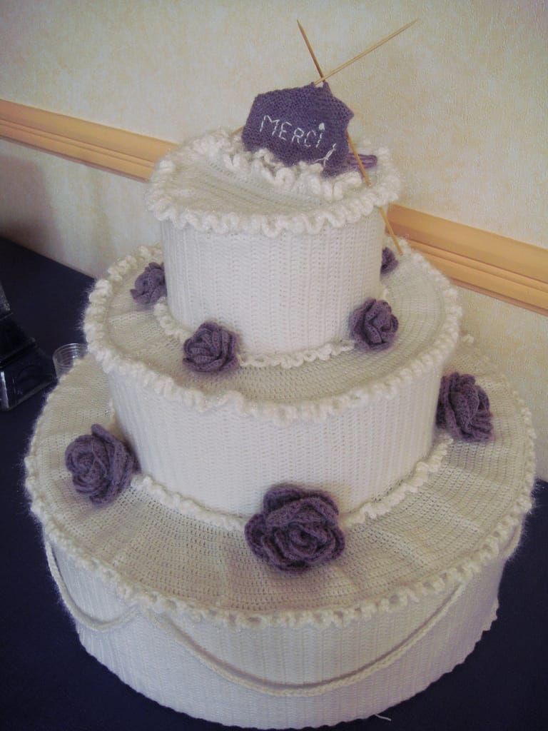 She Crocheted A Wedding Cake!