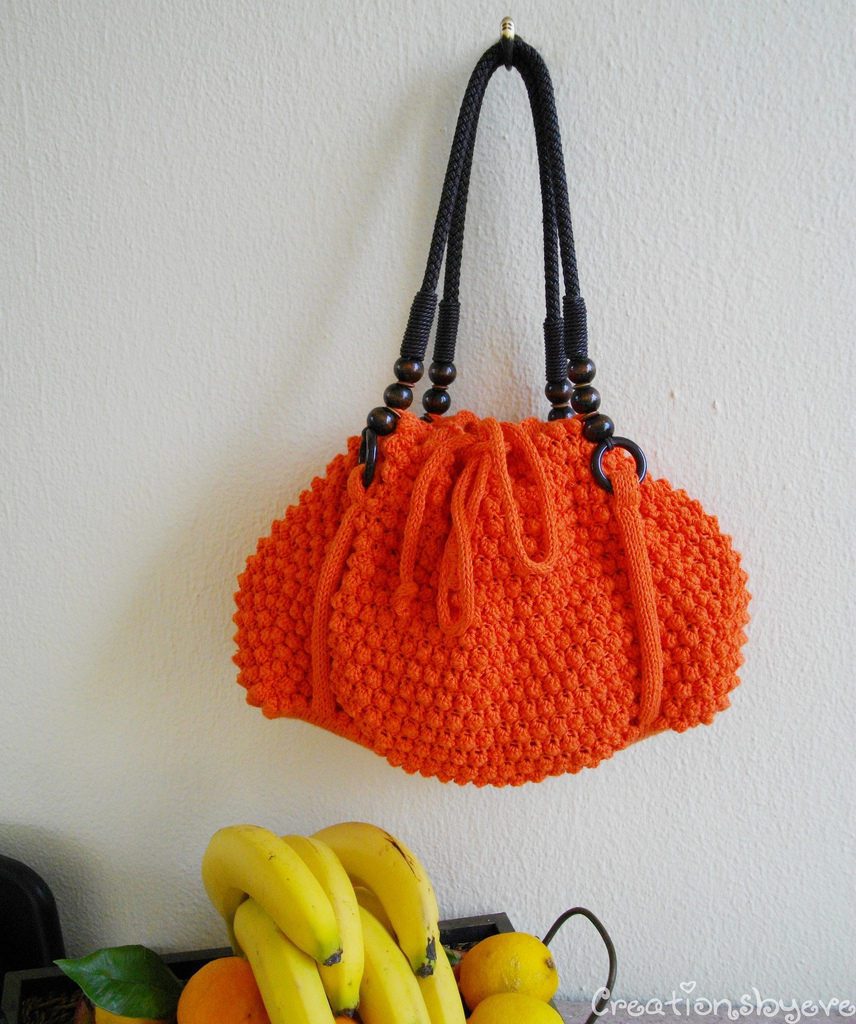 Gorgeous Orange Bobble Bag - I Want To Knit One ... And Yes, There Is A Pattern!