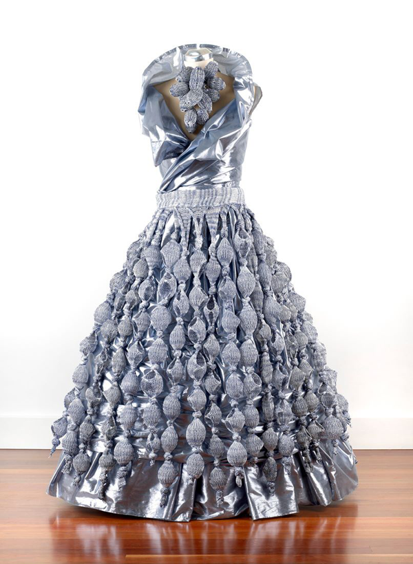Amazing Knitted Ball Gown - So Shiny!
