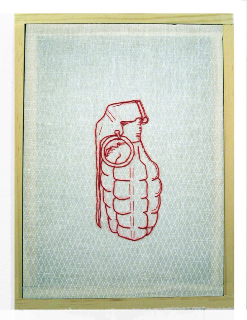 Katie Boyette's Embroidered Grenade