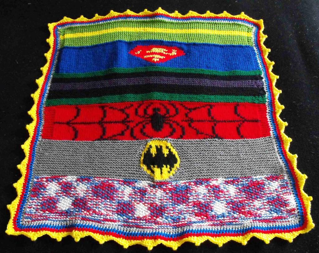 'Super Hero' Blanket, by the West Coast Oddball Blanket Knitters