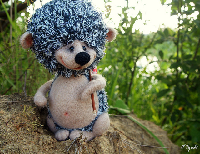 Meet Jerry - He's Crocheted and Needle-Felted!