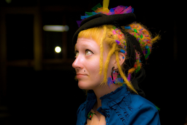 She Wears Funky Fun Rainbow Dreads 