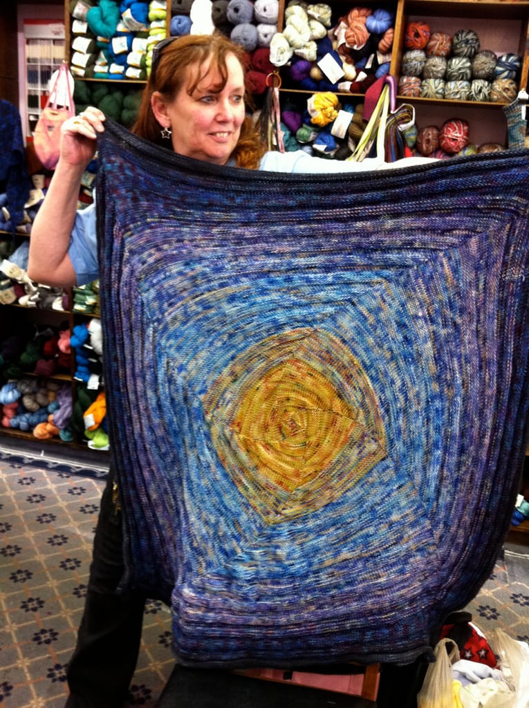She Knit a Beautiful Van Gogh-Inspired 'Starry Night' Blanket