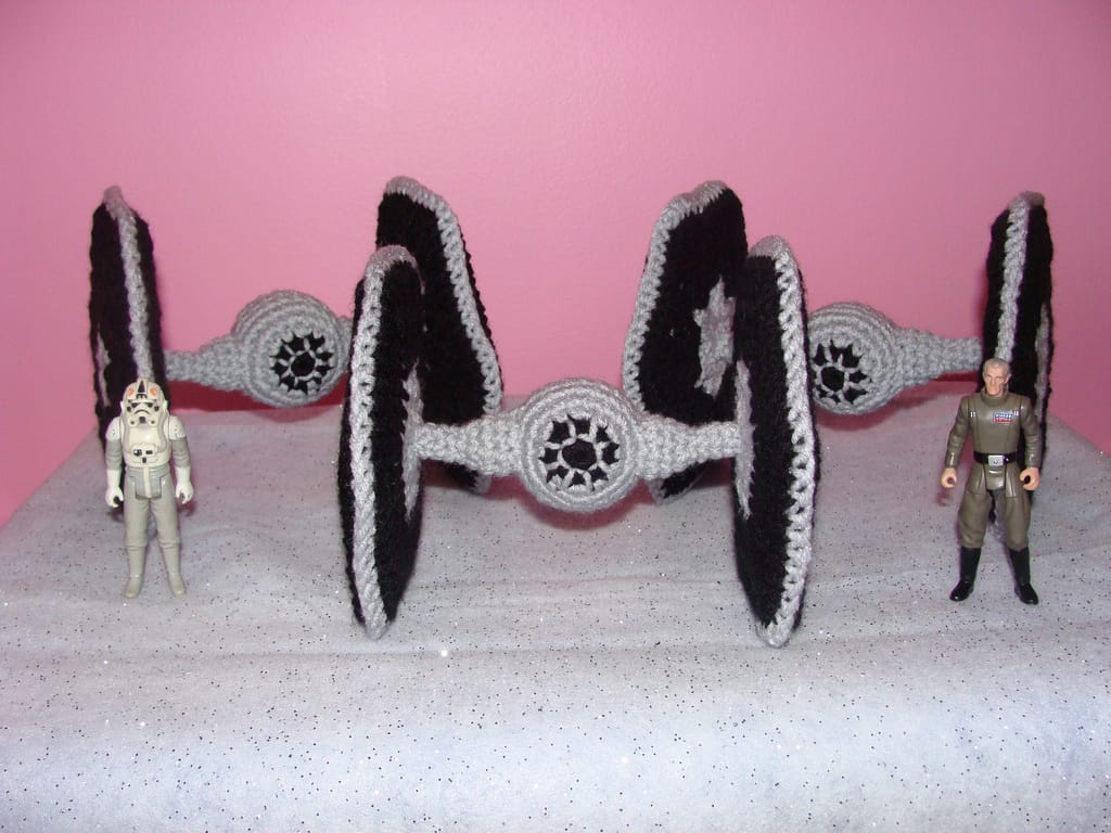 Crochet Granny Square Star Wars Tie Fighters!