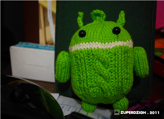 Two Employed Androids ... Knitted, Of Course!