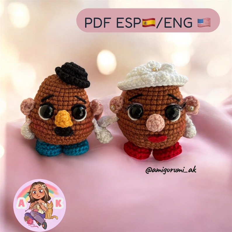 Mr. & Mrs. Potato Head Patterns For Crocheters!
