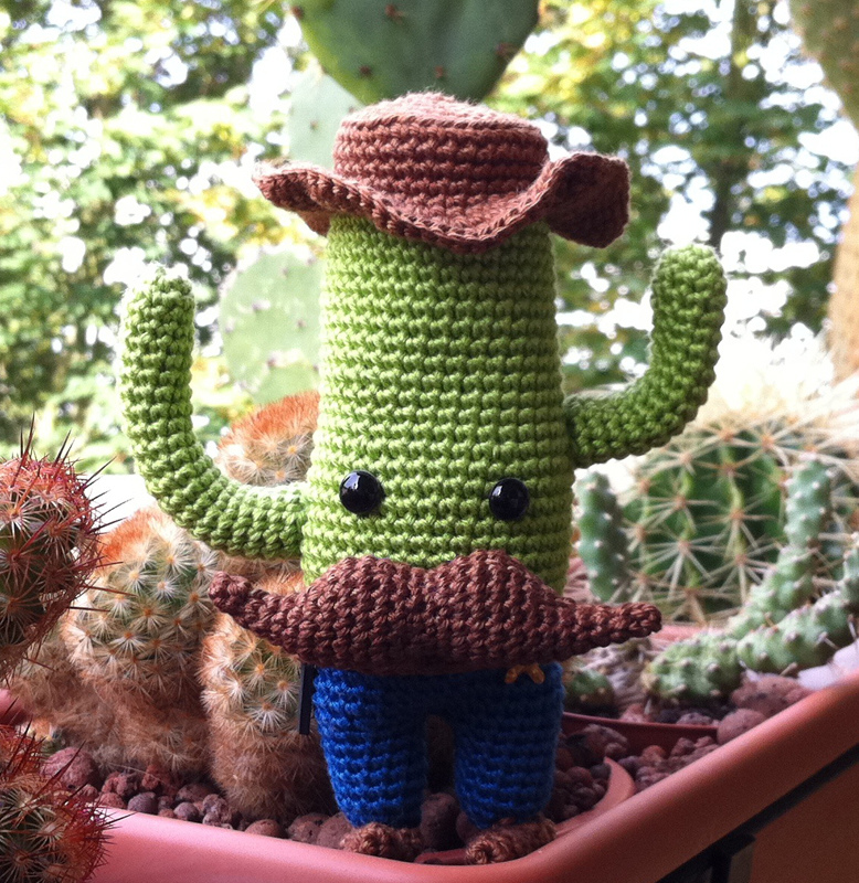 Crochet Cactus Jack Amigurumi Avec Manly Moustache