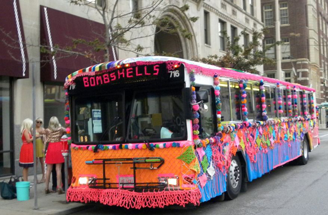 Cincinnati Yarn Bomb - It's a Bus!