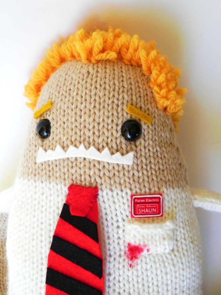 Shaun of the Dead and Zombie Candy Amigurumi Knit By No Knit Sherlock!
