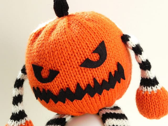 Amazing You Don't Know Jack Knitted Pumpkin by No Knit Sherlock!